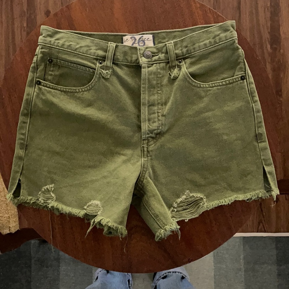 We The Free Green Jean Short